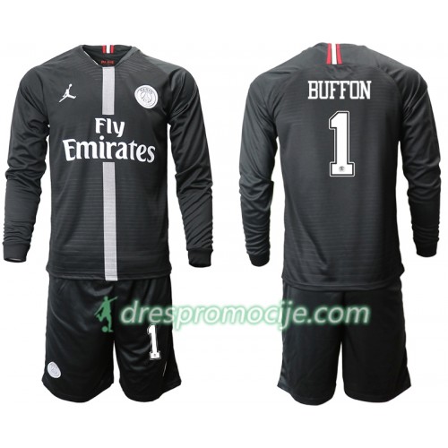 Paris Saint-Germain Dres BUFFON 1 Jodan Crna Dječji Treći 2018/19 Dugim Rukavima Paris Saint-Germain Dres BUFFON 1 Jodan Crna Dječji Treći 2018/19 Dugim Rukavima